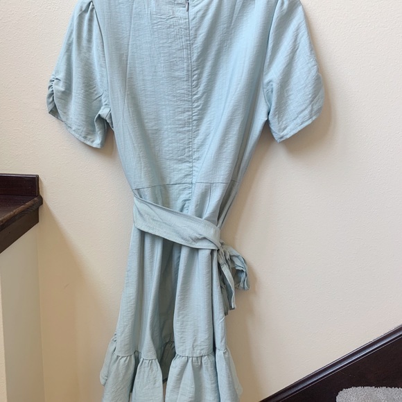 Hello Molly Mint Wrap Dress - Picture 2 of 4